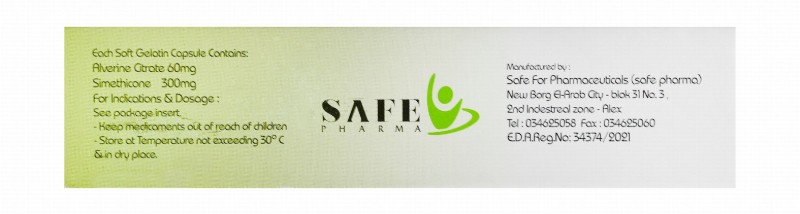 Alverinspasm 60mg Alverine Citrate & 300mg Simethicone Antiflatulence & Antispasmodic Medication