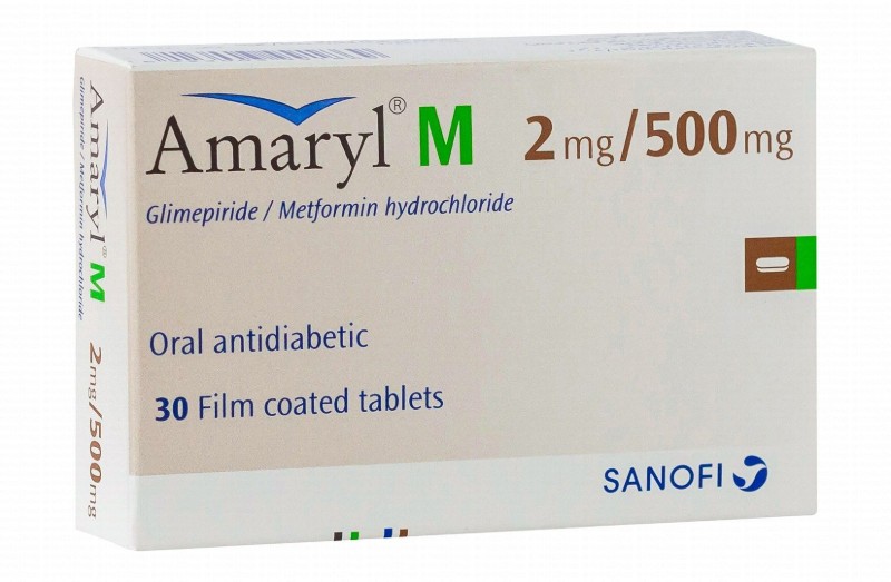 Amaryl M 2mg Glimepiride & 500mg Metformin Hydrochloride