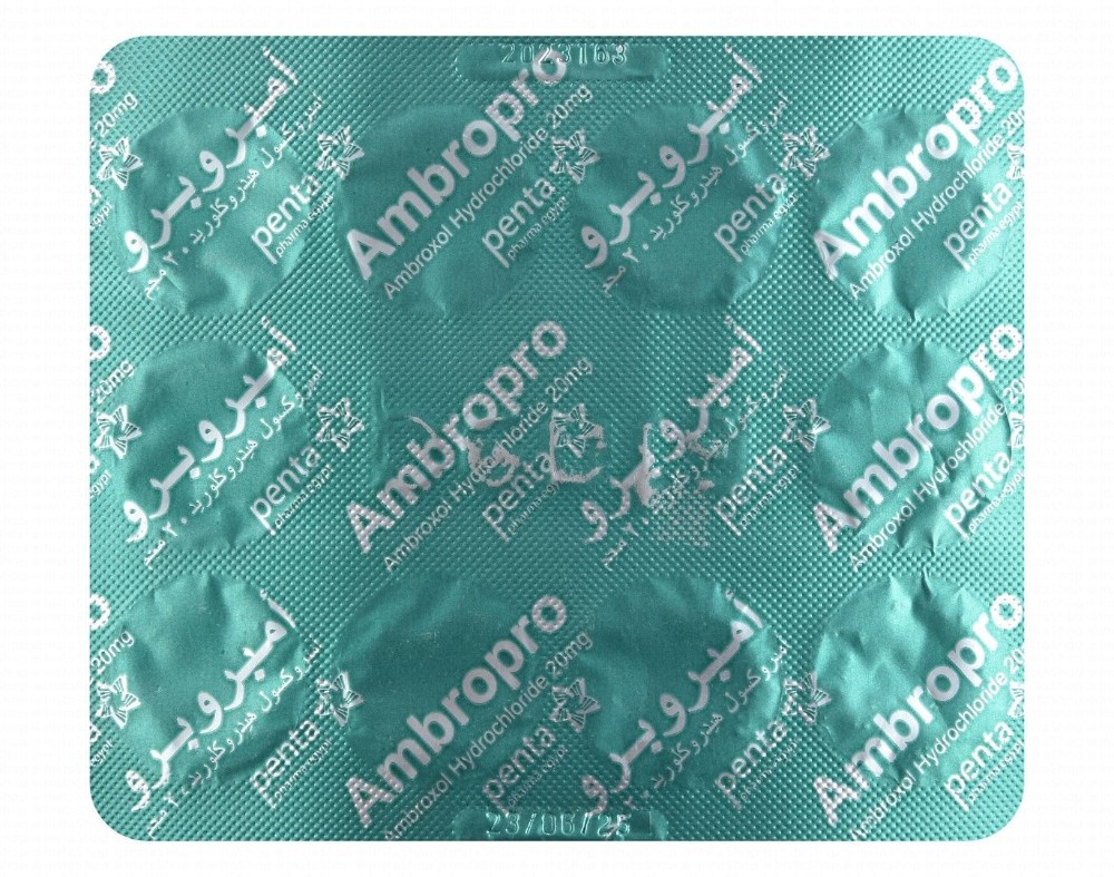 Ambropro 20mg Ambroxol Hydrochloride Sore Throat Relief Lozenges Mint Flavor