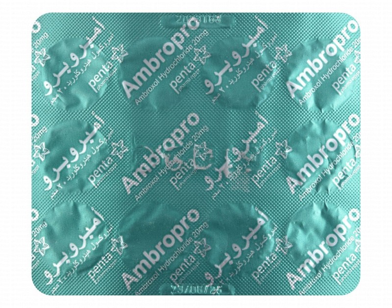 Ambropro 20mg Ambroxol Hydrochloride Sore Throat Relief Lozenges Mint Flavor