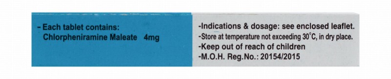 Anallerge 4mg Chlorpheniramine Maleate Antiallergic & Antihistaminic