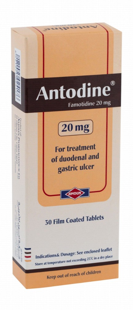 Antodine 20mg Famotidine for Duodenal & Gastric Ulcers
