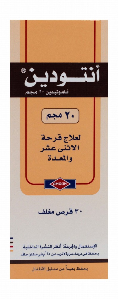 Antodine 20mg Famotidine for Duodenal & Gastric Ulcers