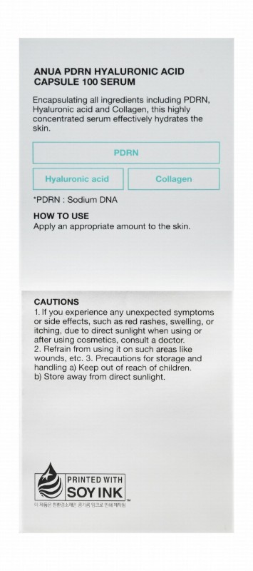 Anua 100 Plus Facial Capsule Serum with PDRN & Hyaluronic Acid