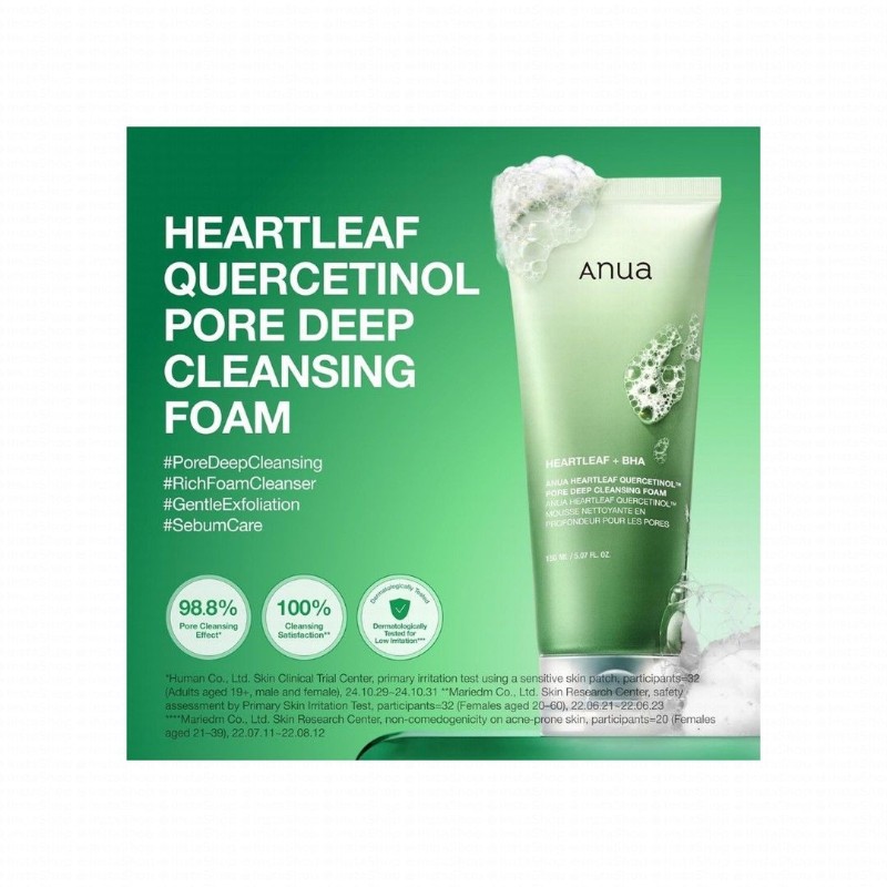 Anua Heartleaf Quercetinol Pore Deep Cleansing Foaming Facial Cleanser