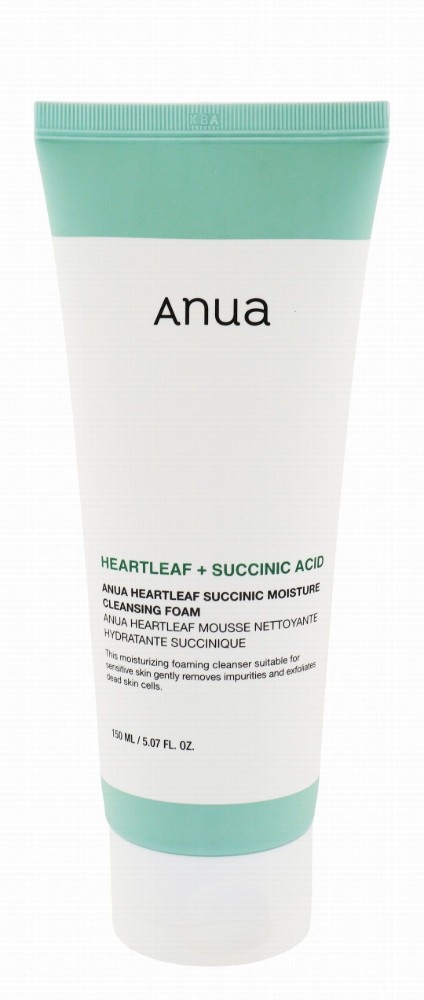 Anua Heartleaf Succinic Cleansing & Moisturizing Foaming Facial Cleanser