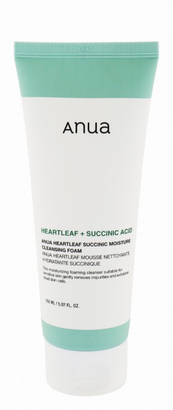 Anua Heartleaf Succinic Cleansing & Moisturizing Foaming Facial Cleanser
