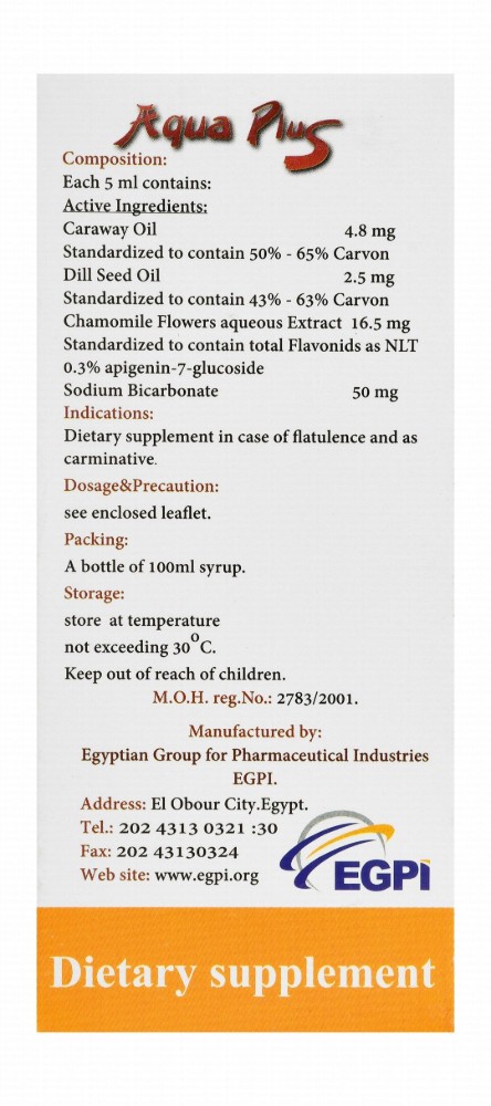 Aqua Plus Anti-Flatulent Supplement Syrup