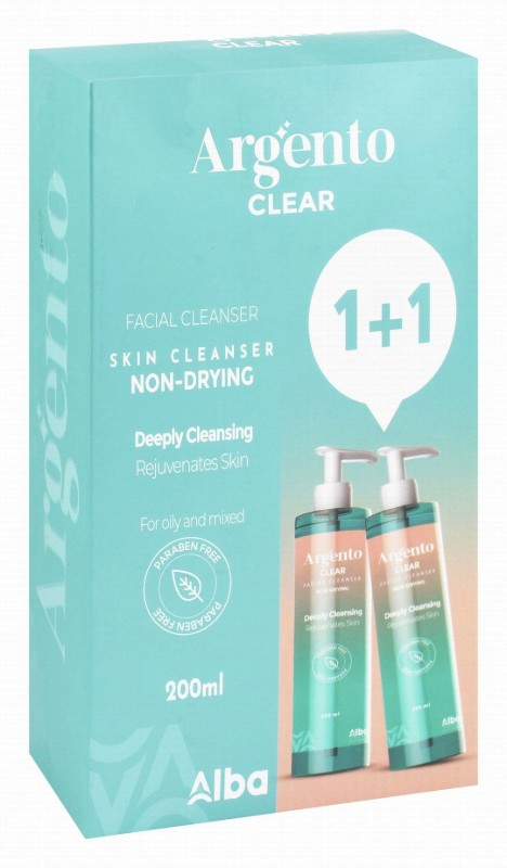 Argento Clear Deep Face Cleanser for Oily & Mixed Skin (1+1 Free) - parabens free, non comedogenic