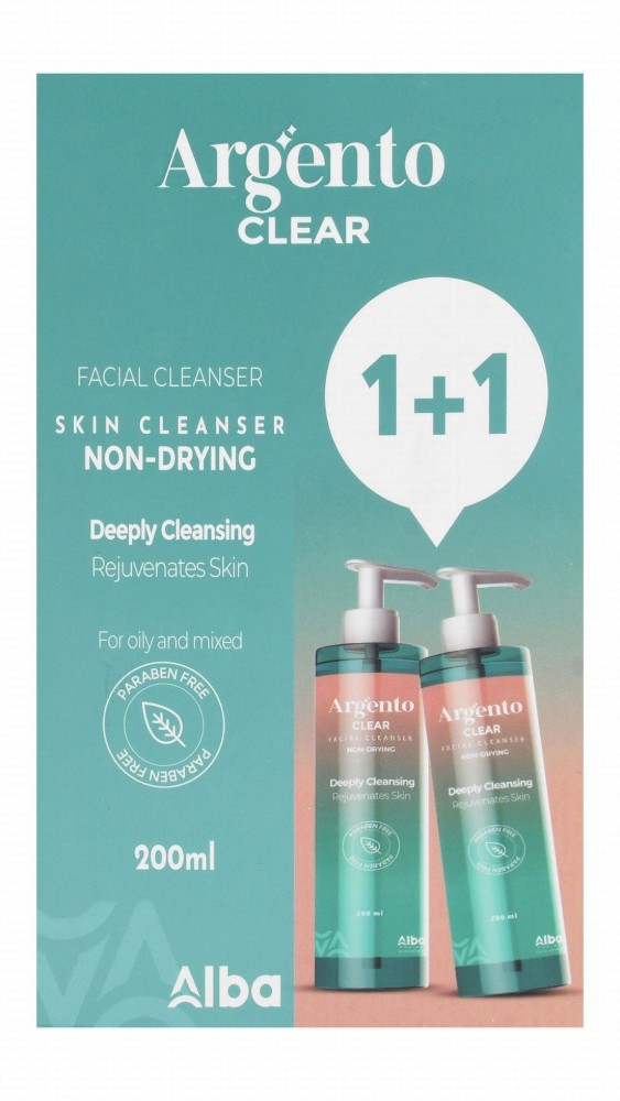 Argento Clear Deep Face Cleanser for Oily & Mixed Skin (1+1 Free) - parabens free, non comedogenic