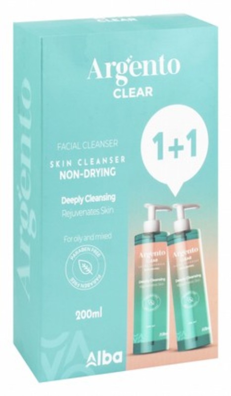 Argento Clear Deep Face Cleanser for Oily & Mixed Skin (1+1 Free) - parabens free, non comedogenic