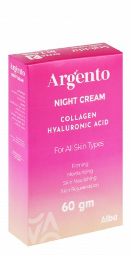 Argento Firming, Moisturizing & Nourishing Facial Night Cream with Collagen & Hyaluronic Acid (Best Offer)