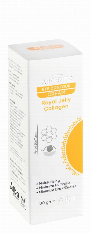 Argento Moisturizing, Anti-Puffiness & Anti-Dark Circles Eye Contour Cream with Royal Jelly & Collagen for All Skin Types