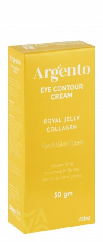 Argento Moisturizing, Anti-Puffiness & Anti-Dark Circles Eye Contour Creams with Royal Jelly & Collagen for All Skin Types (Special Offer)