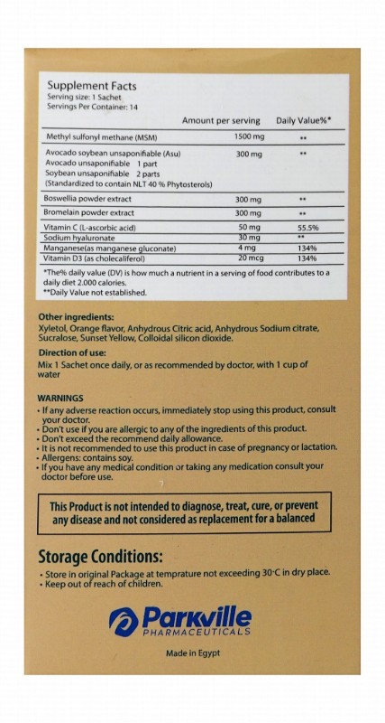 Arthrohold Plus 300mg Avocado Soybean & 300mg Boswellia Extract Joints, Cartilages & Bones Health Support Supplement with Hyaluronic Acid & Vitamin D3 - gluten free, sodium free