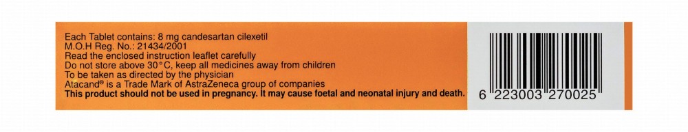 Atacand 8mg Candesartan Cilexetil