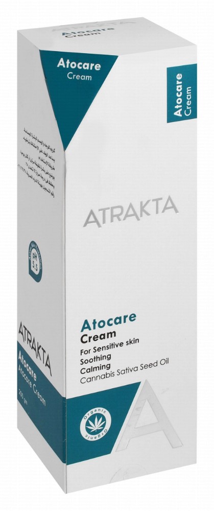 Atrakta Atocare Soothing & Calming Face & Body Cream with Cannabis Sativa Seed Oil for Sensitive Skin