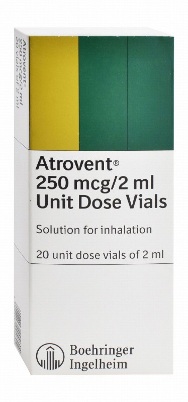 Atrovent 250mcg/2ml Ipratropium Bromide Solution Vials for Inhalation
