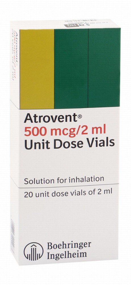Atrovent 500mcg/2ml Ipratropium Bromide Solution Vials for Inhalation