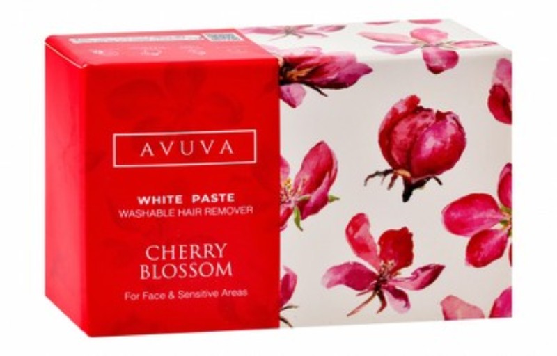 Avuva White Hair Removal Paste Cherry Blossom Scent for Face & Sensitive Areas