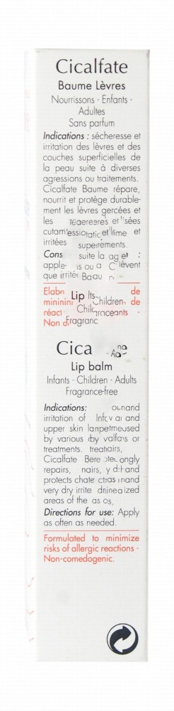Avène Eau Thermale Cicalfate Repair Balm for Chapped & Irritated Lips - fragrance free
