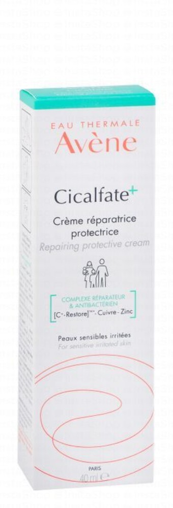 Avène Eau Thermale Cicalfate Restorative Cream with Copper & Zinc for Face & Body with Sensitive Fragile Skin - fragrance free