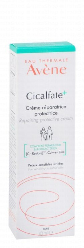 Avène Eau Thermale Cicalfate Restorative Cream with Copper & Zinc for Face & Body with Sensitive Fragile Skin - fragrance free