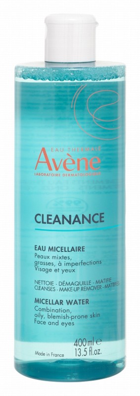 Avène Eau Thermale Cleanance Face & Eyes Cleansing, Mattifying & Makeup Removing Micellar Water for Combination, Blemish-Prone & Oily Skin - animal by-products free