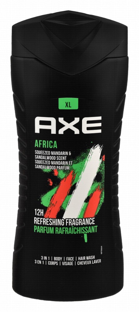 Axe Africa 3in1 12H Refreshing Hair, Face & Body Wash Squeezed Mandarin & Sandalwood Scent