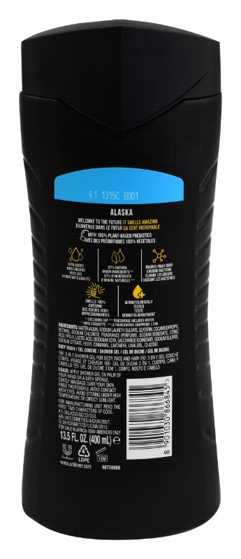 Axe Alaska 3in1 Refreshing Body, Face & Hair Wash Ocean Air & Bergamot Scent