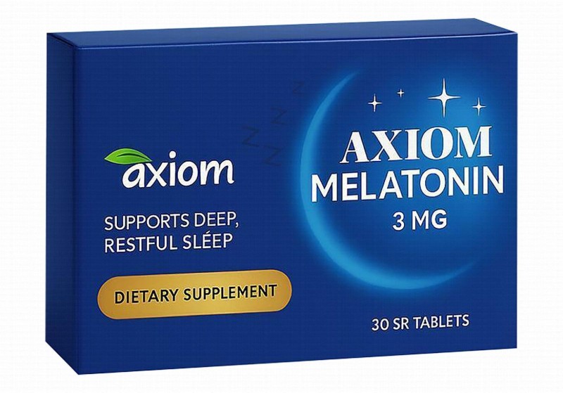 Axiom 3mg Melatonin Deep Restful Sleep Support Supplement