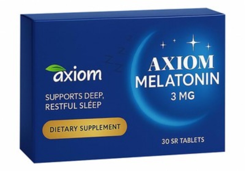 Axiom 3mg Melatonin Deep Restful Sleep Support Supplement