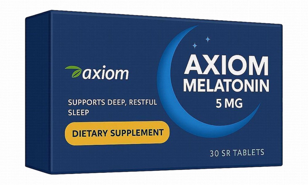 Axiom 5mg Melatonin Deep Restful Sleep Support Supplement
