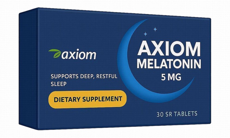 Axiom 5mg Melatonin Deep Restful Sleep Support Supplement