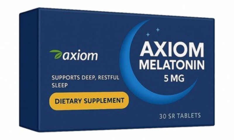 Axiom 5mg Melatonin Deep Restful Sleep Support Supplement