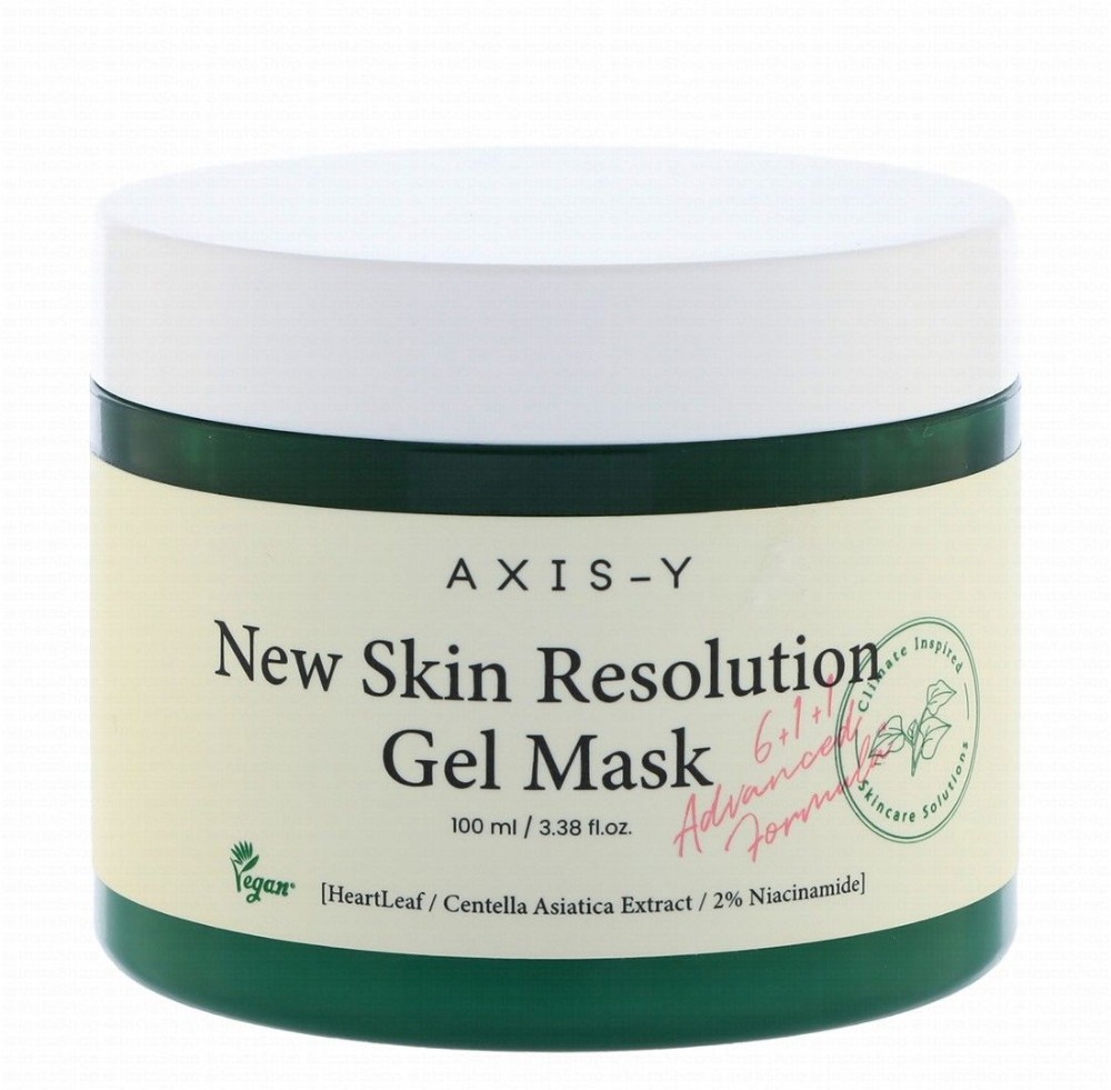 Axis-Y New Skin Resolution 2% Niacinamide Face Gel Mask with Heartleaf, Centella Asiatica Extracts - vegan