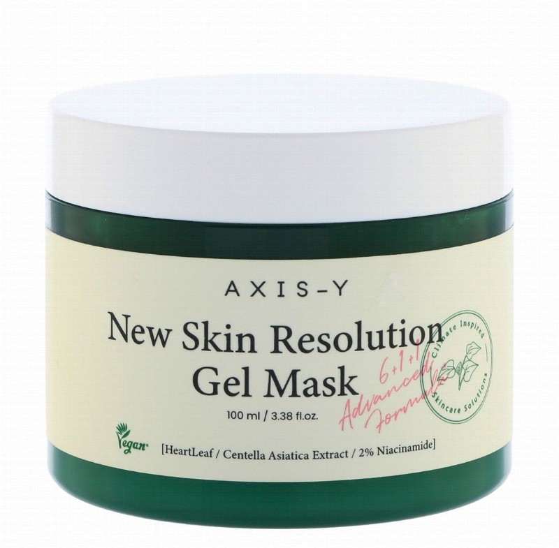 Axis-Y New Skin Resolution 2% Niacinamide Face Gel Mask with Heartleaf, Centella Asiatica Extracts - vegan