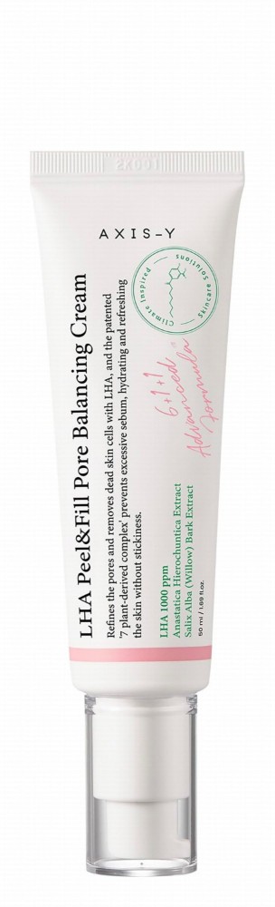 Axis-Y Peel & Fill Pore Balancing Face Cream with LHA, Anastatica Hierochuntica & Willow Bark Extracts - vegan