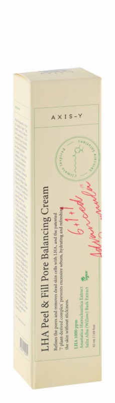 Axis-Y Peel & Fill Pore Balancing Face Cream with LHA, Anastatica Hierochuntica & Willow Bark Extracts - vegan