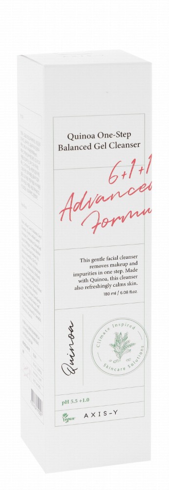 Axis-Y Quinoa One-Step Balancing, Refreshing & Calming Gel Facial Cleanser - vegan