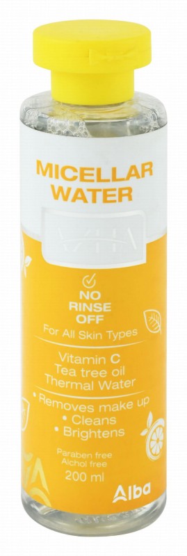 Azha Cleansing, Brightening & Makeup Removing Micellar Water with Vitamin C, Tea Tree Oil & Thermal Water for All Skin Types - parabens free, alcohol free