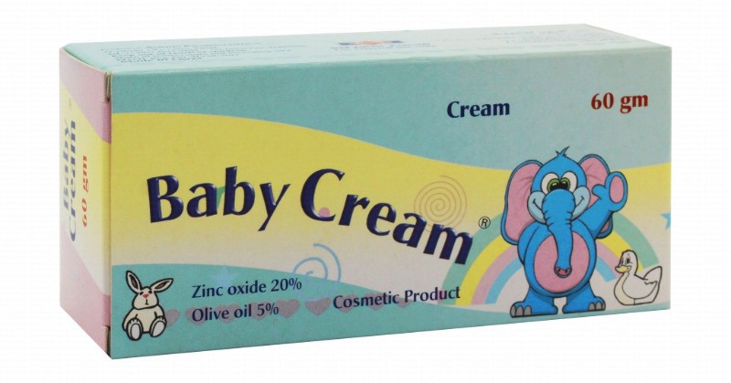 Baby Cream with Zinc Oxide & Olive Oil for Diaper Rash & Sunburn