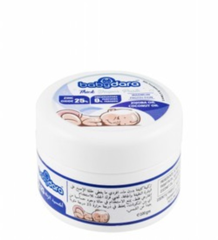 Baby Dara Thick Diaper Paste with Zinc Oxide, Jojoba & Coconut Oil - preservatives free, colorants free, parabens free