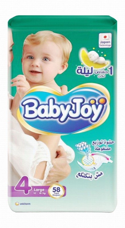 Baby Joy Large Diapers Size 4 (10-18kg)