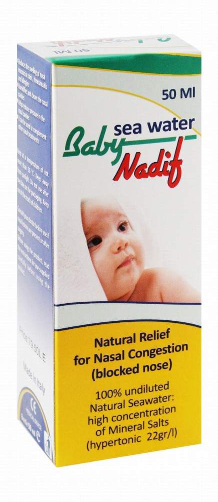 Baby Nadif Hypertonic Sea Water Nasal Decongestant Spray - propellants free