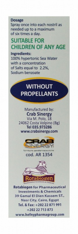Baby Nadif Hypertonic Sea Water Nasal Decongestant Spray - propellants free