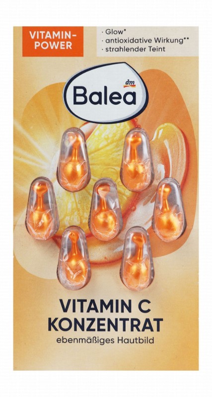 Balea Glowing Concentrated Face Serum Ampoules with Vitamin C & Antioxidant
