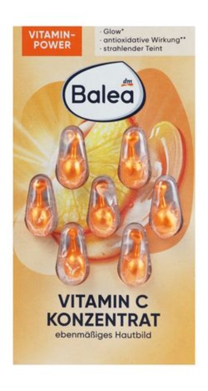 Balea Glowing Concentrated Face Serum Ampoules with Vitamin C & Antioxidant
