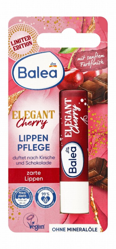 Balea Limited Edition Lip Balm Cherry Scent - vegan, microplastic free