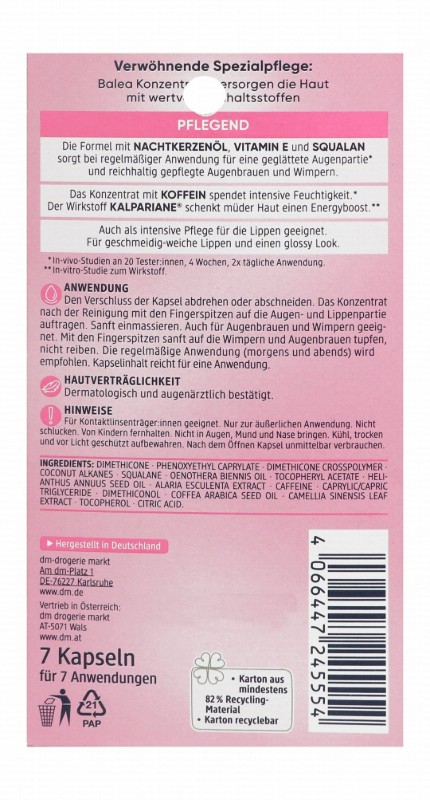 Balea Smoothing & Nurturing Eye & Lip Serums
